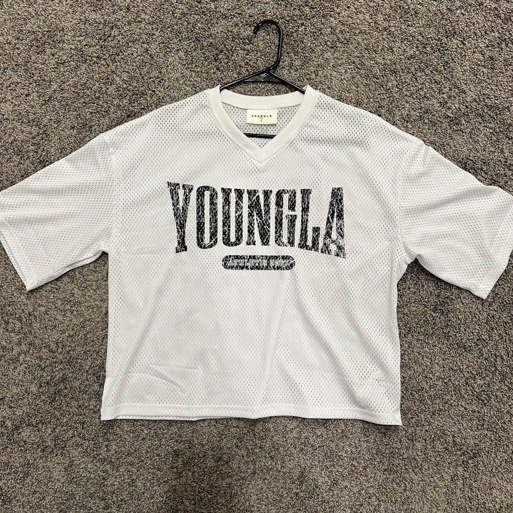 YoungLA White Mesh Jersey Shirt